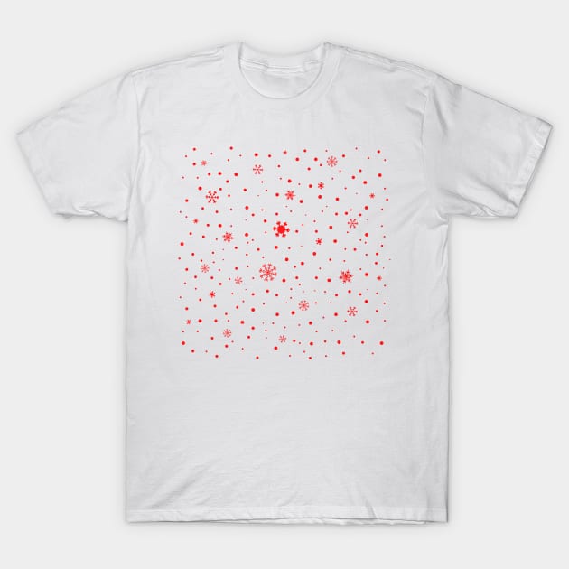 Christmas Snowflakes All Over T-Shirt by Novelty-art